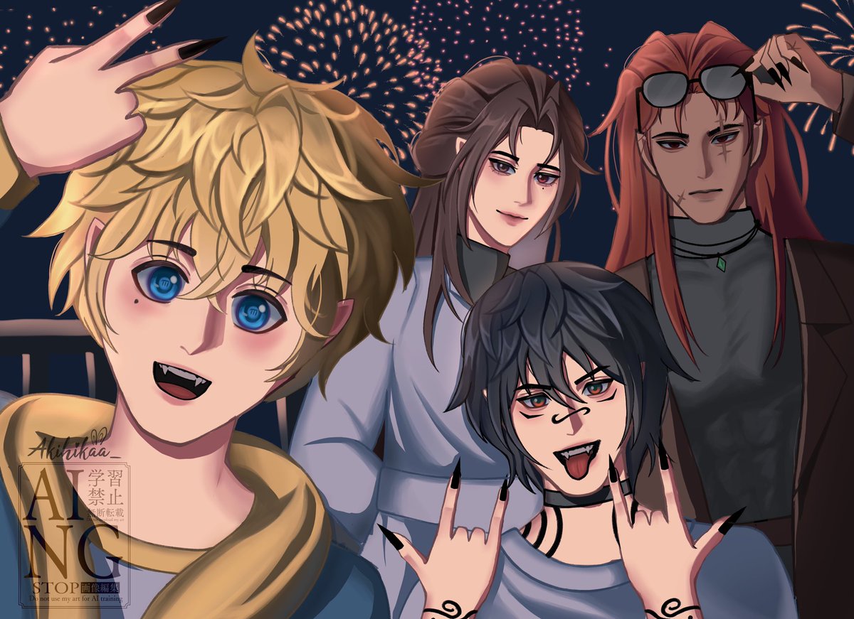 akihikaa_'s tweet image. Kinda late but Happy New Year!!! Tahun ini juga jangan bosen liat demitz yaa 💛👻
#Demitz_hk