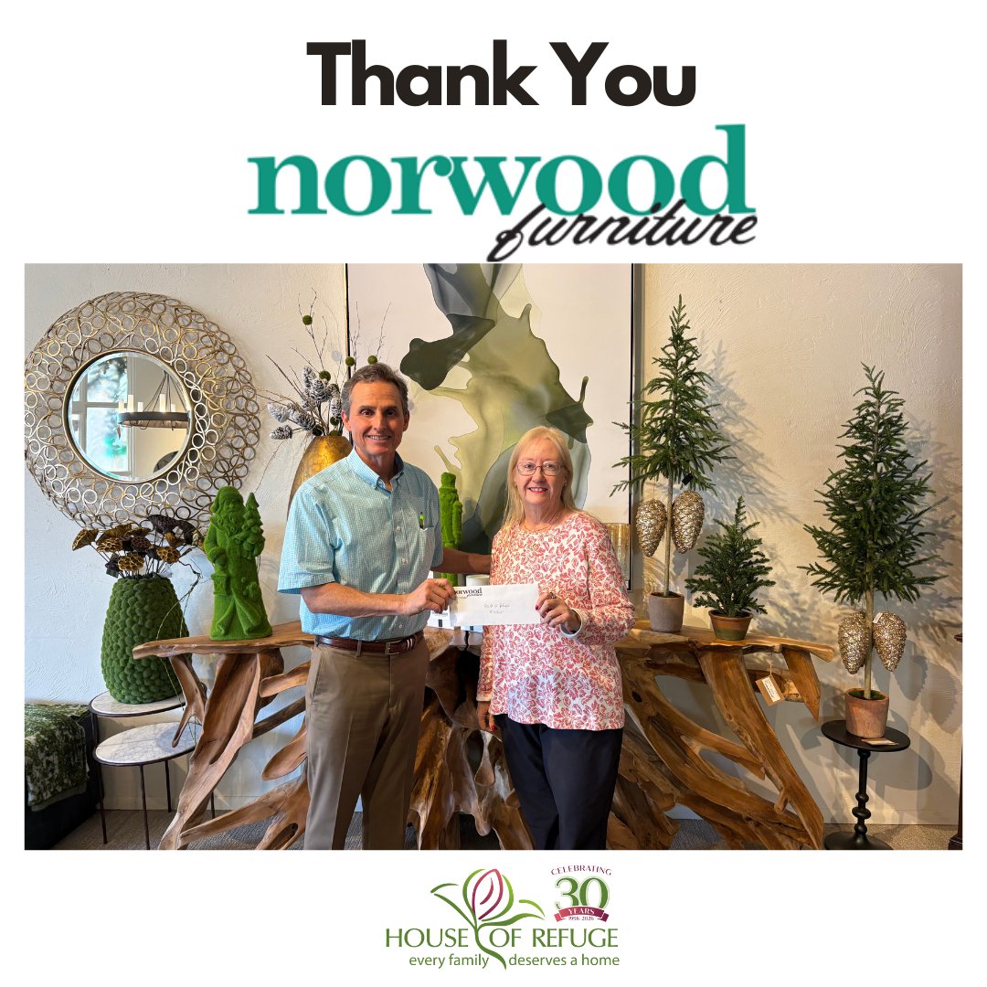 We are so grateful to Norwood Furniture and the incredible Norwood community for another amazing fundraising event in support of House of Refuge.

We couldn't do this work without partners like you.