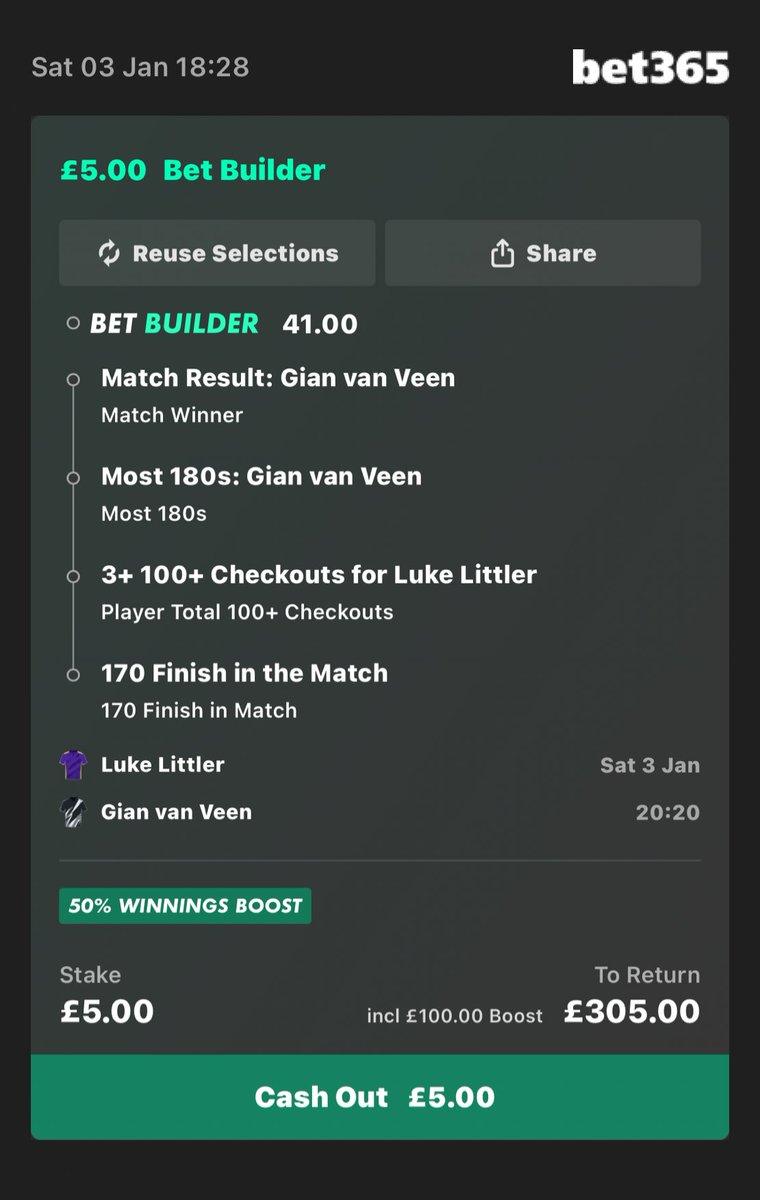 Redders__'s tweet photo. Add To Your Bet Slip - https://t.co/o9KmJDbyXz ⁦@bet365⁩ #lovethedarts https://t.co/XMFbDnhoMu