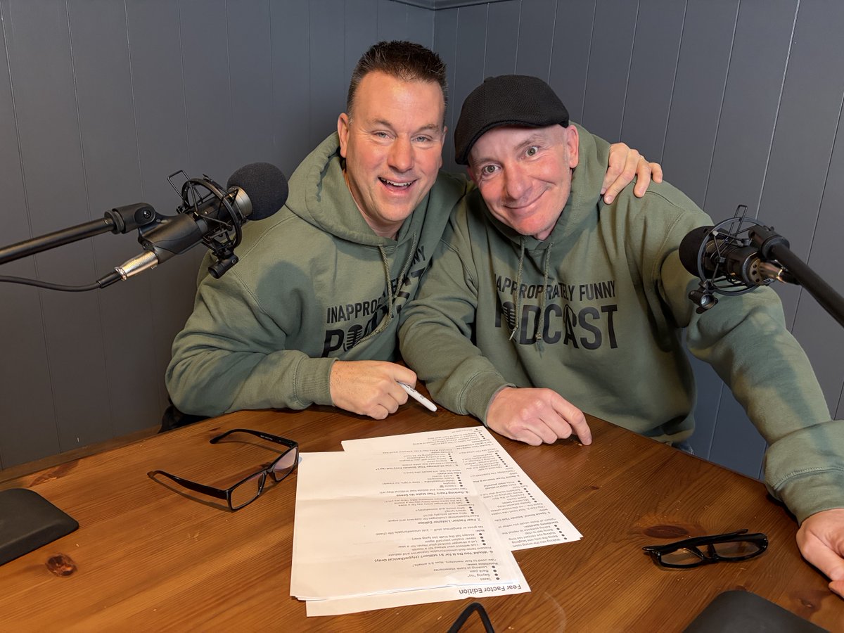 InapFunny_Pod's tweet image. 🚨 New Year, same chaos.
We’re dropping the first episode of 2026 this Thursday.
🎙️ Inappropriately Funny with Bill &amp;amp; Doug 
#InappropriatelyFunny #ComedyPodcast #NewEpisode #PodcastDrop