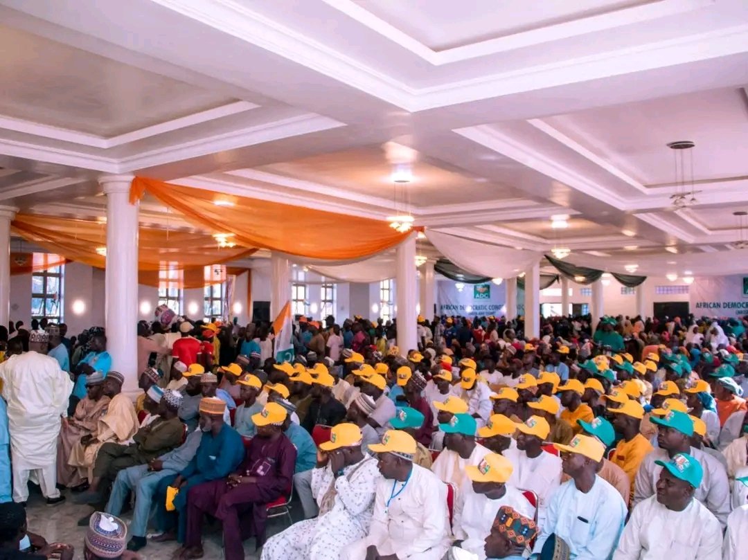 ADCVanguard_'s tweet photo. BREAKING: ADC gains massive ground in Borno State as hundreds of thousands of APC and PDP supporters decamp to ADC. 

More defections loading. https://t.co/2xEn4lR9s4