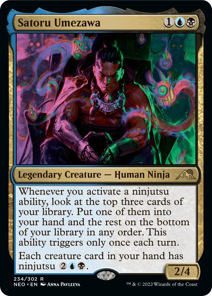 twabblemaker's tweet image. Satoru Umezawa — 1UB
Set: Kamigawa: Neon Dynasty