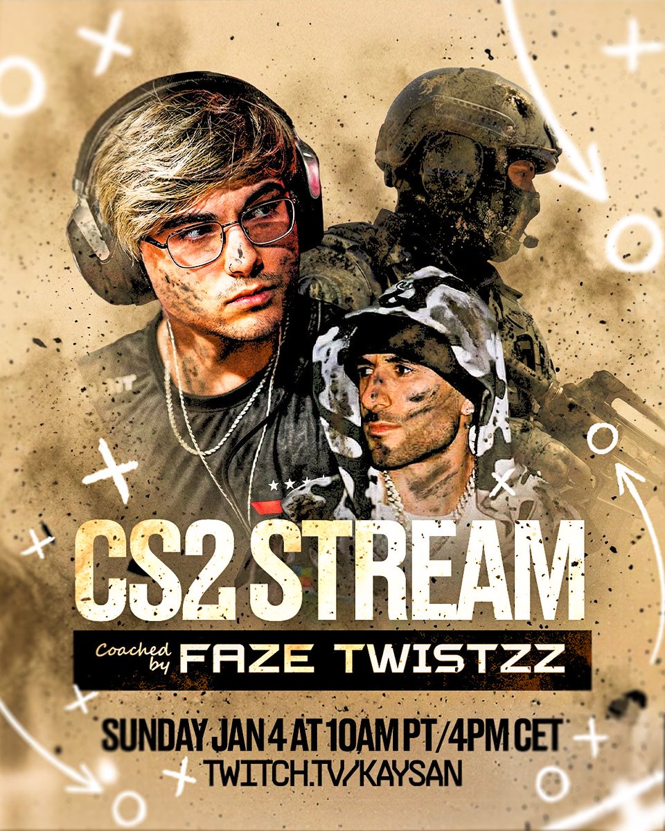 kaysan's tweet image. Tomorrow, @Twistzz gonna turn me into a CS2 Pro. See you at the stream 🤠