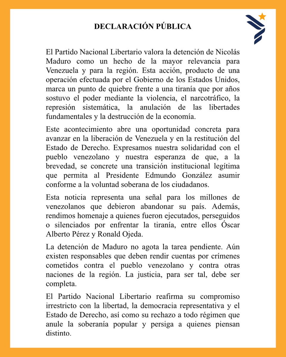 Jou_Kaiser's tweet image. A propósito de la detención de Maduro el PNL declara: