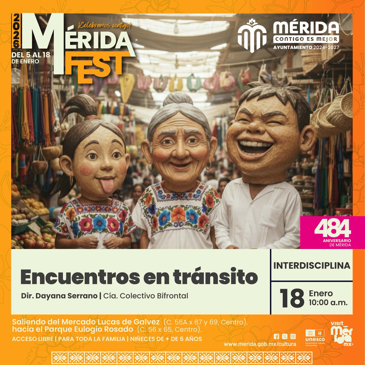 MeridaCultura1's tweet photo. ¡Estamos listos para comenzar las celebraciones del 484 aniversario de Mérida con cultura, arte y tradiciones!  🎵 Música, 💃 danza, 🎭 teatro, 🎬cine, 📚literatura y mucho talento te espera en el #MéridaFest2026. Consulta el programa en  https://t.co/eZhZ4G0cMk @CeciliaPatronL https://t.co/wGtbCKhd4x