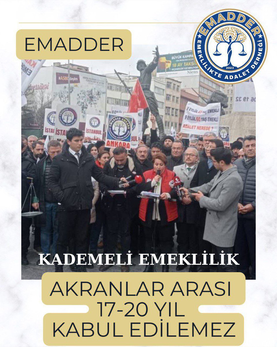 <a href="/tolgaguver1903/">🇹🇷Tolga⚖️Egm💫</a> 1. Güne 17-20 yıl Adaletsizliğin
Tarifi yokkkk.
Bizler hakkımızı alana kadar her yerde
Mücadeleye devam edeceğiz ✊ 
O KADEME ÇIKACAKKKKKK ✊ 

<a href="/EmadDernegi/">EMEKLİLİKTE ADALET DERNEĞİ ⚖️</a>
#BuYılKademeYılı