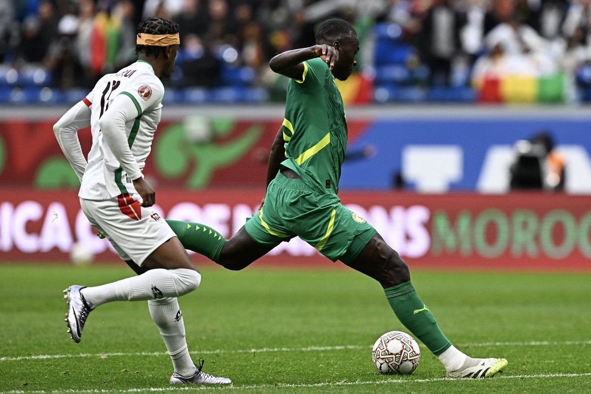 Fall_Dams's tweet image. 🇸🇳 ⚽️⚽️ Gueye ⚽️ Mbaye. Le Sénégal en quarts 🦁 #UCL #CAN2025 #Villarreal #PSG