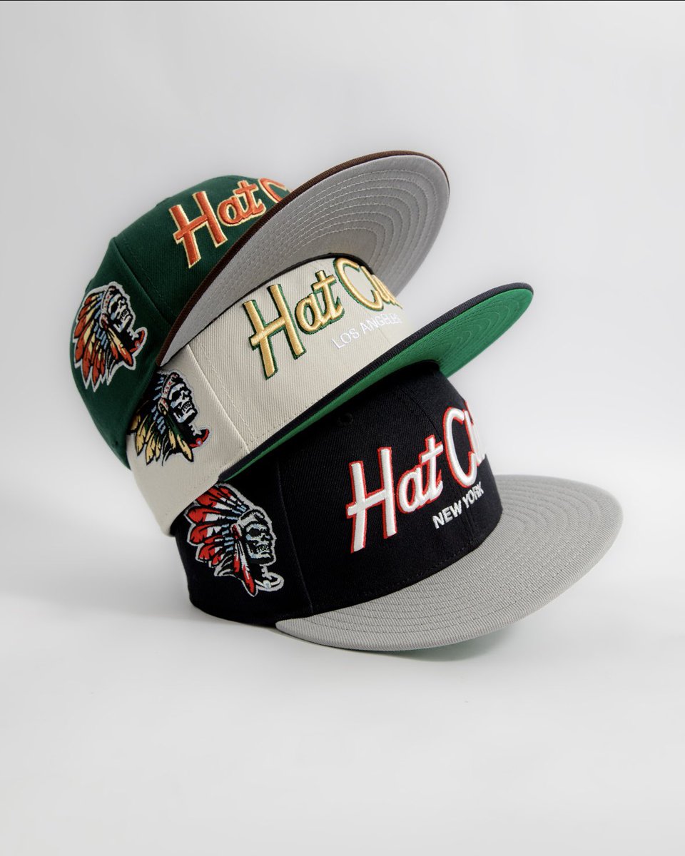 HatClub's tweet image. Retro Hat Club sports specialties script are available now 💀✍🏼 Shop Now: bit.ly/4sk0Wkb