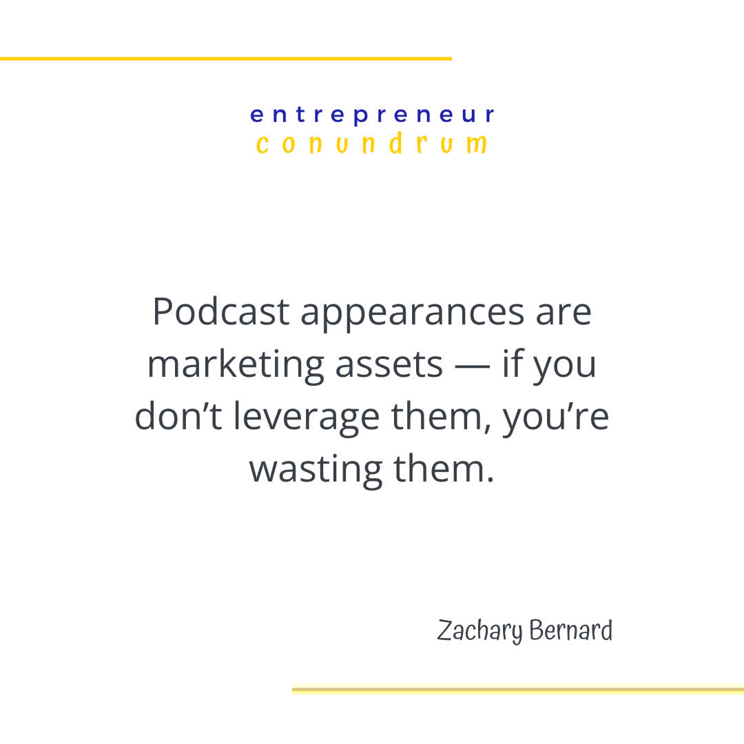 "If people can't find you online, they can't trust you."

Visibility isn't vanity — it's strategy.

🎧 entrepreneurconundrum.com/zacharybernard
