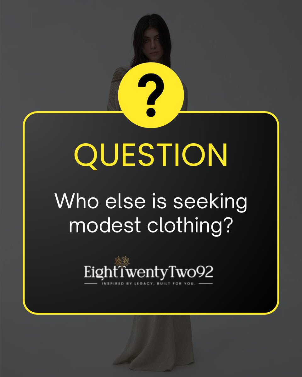 82292official's tweet image. Modest. Stylish. Confident.
Who else is on the same journey?
#ModestCommunity #ModestWardrobe #ModestOutfitInspo #StyleWithValues #ModestyMatters