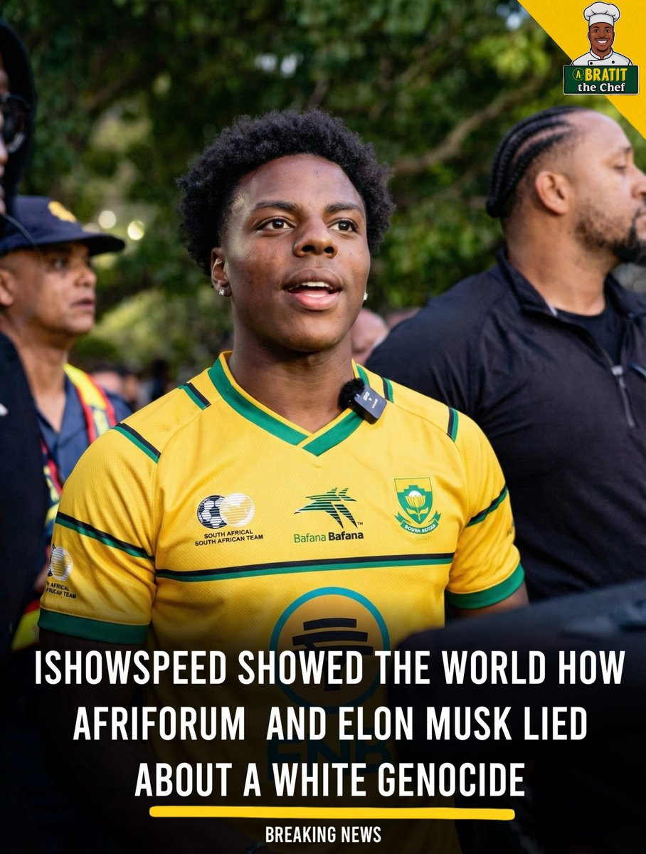 When IShowSpeed visited South Africa 🇿🇦 , his livestreams unintentionally became one of the clearest real world fact checks of the so called white genocide claim.

FACT. There is no legal, academic, or international body that has classified violence in South Africa 🇿🇦 as a