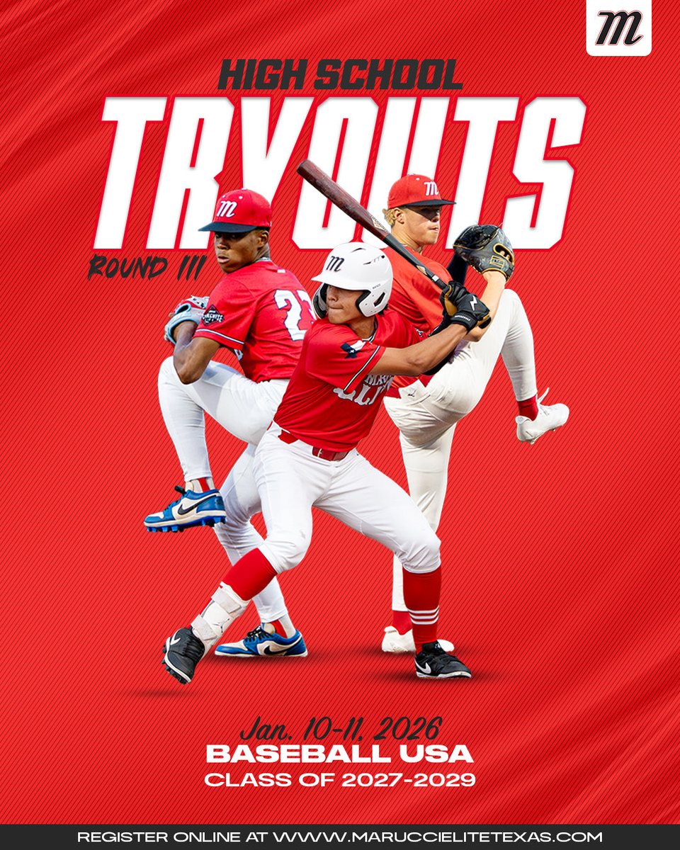 RecruitMETx's tweet photo. 1 week out from our last 2 high school tryouts for Summer 2026! 

Use the link in our bio to register now! ⚾️🔥

#InOrInTheWay — are you in?! https://t.co/x0PTb8GjrL