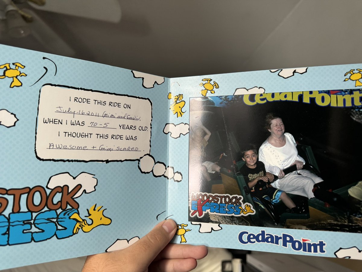 Today I like to share this picture of me and my Mimi, who has unfortunately passed away during the night. She truly never liked coasters at all. She braved one out when I was just five years old at Cedar point, which shows what amazing things she would do for me. May you R.I.P❤️