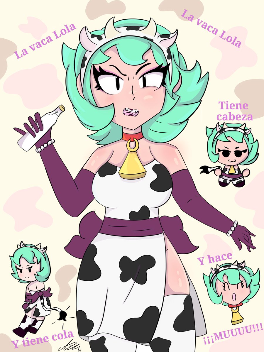 Cozy_Willow17's tweet photo. MUUUUUUUU!!! 🐮 (Una idea que tenía pensada desde hace muuuuuucho tiempo)
#BrawlStarslola  #brawlstarsfanart #Fanart https://t.co/QCjoWjGbsM