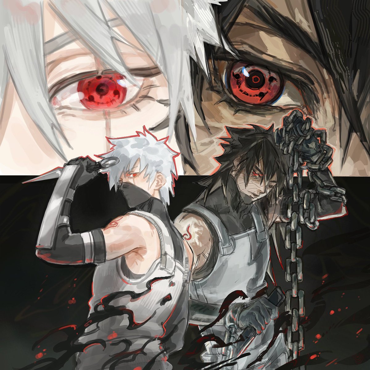 yawangnrto's tweet image. magma collab with @/ottiebk4271 
#obkk #obito #kakashi