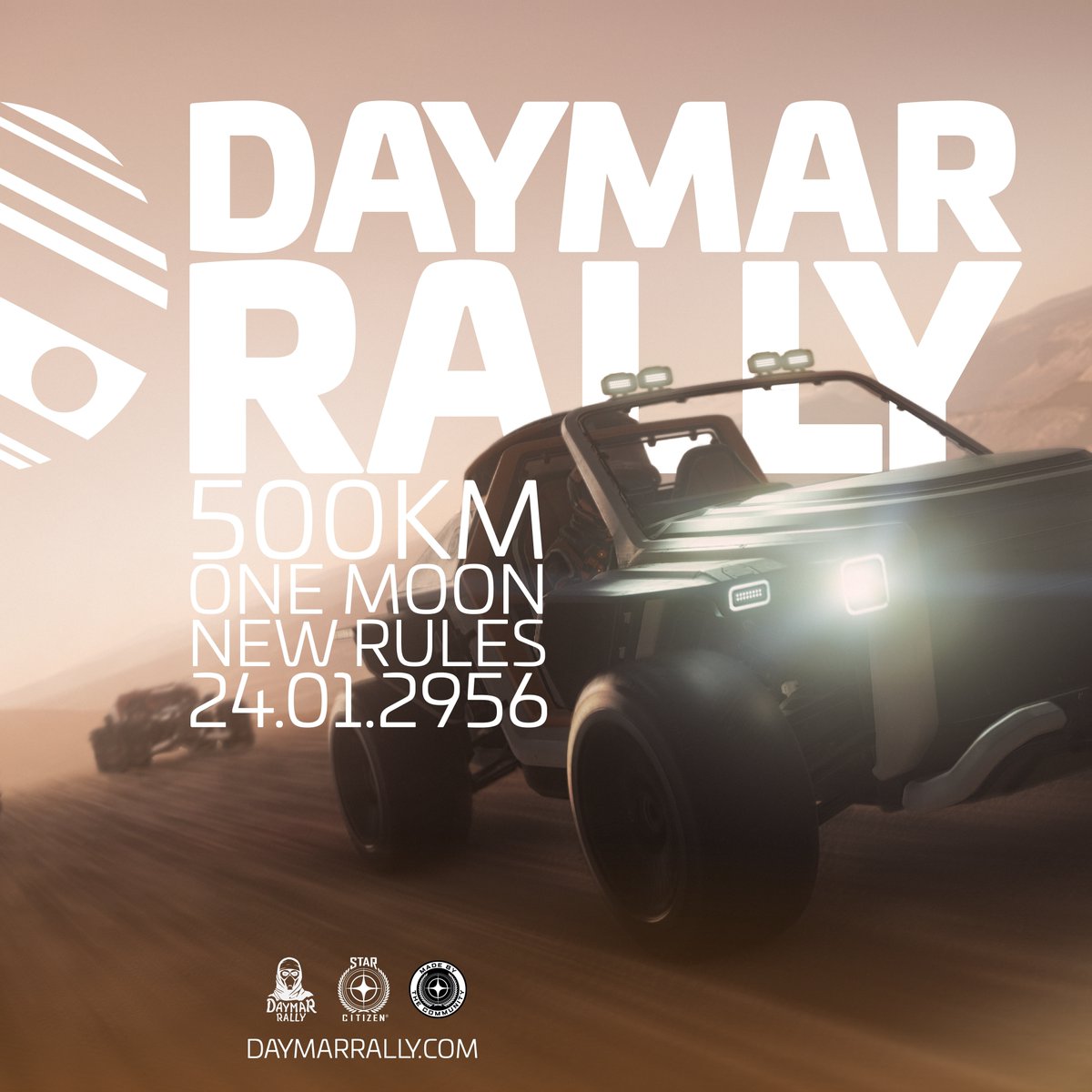 The starting line is getting close. 🏁
Daymar Rally sign-ups close in a few hours, and teams are locking in!

‼️Final chance to register your team: 📋 daymarrally.com/signup

#starcitizen