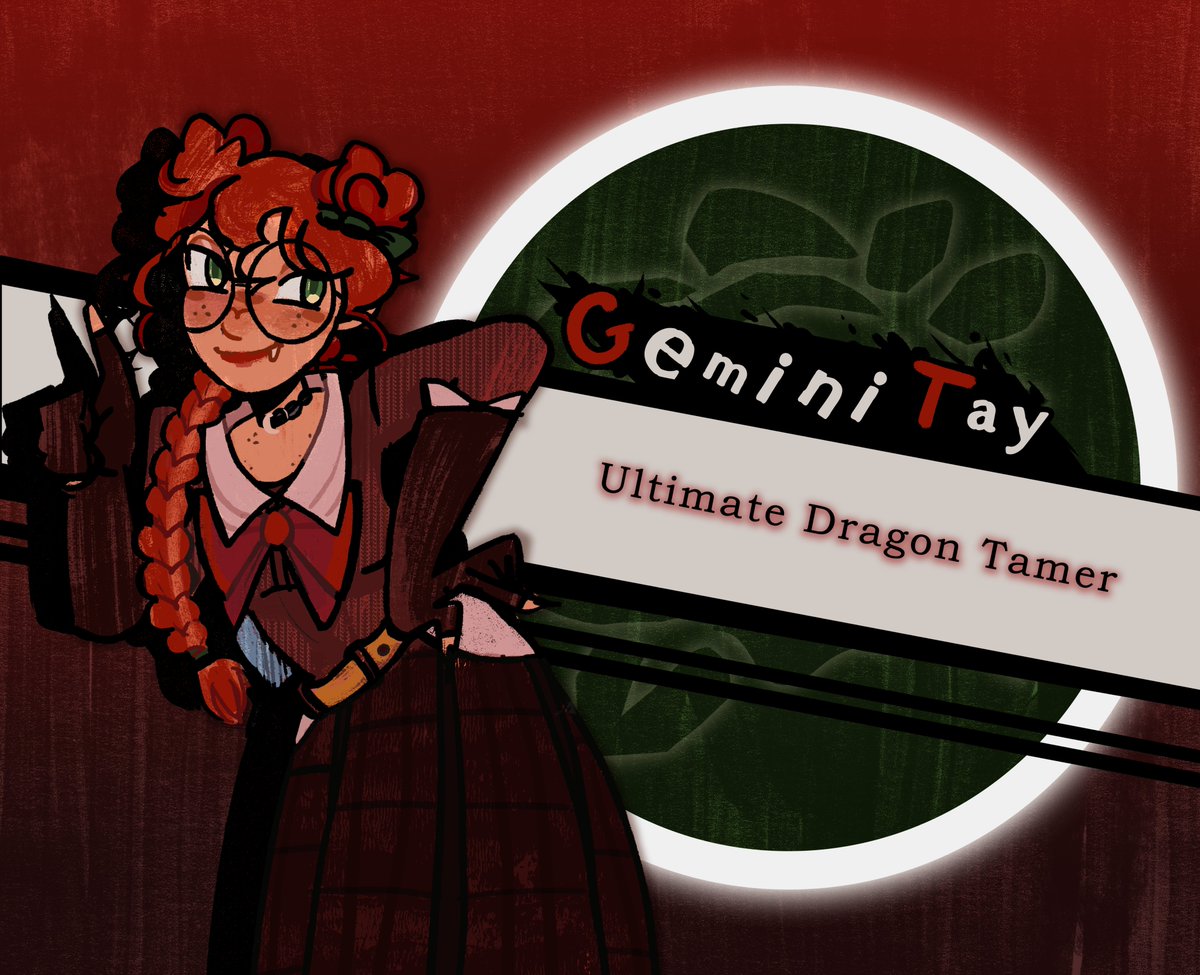 gemkkoti's tweet image. ❀ ultimate dragon tamer, gemini tay ❀ #geminitayfanart #danganronpa