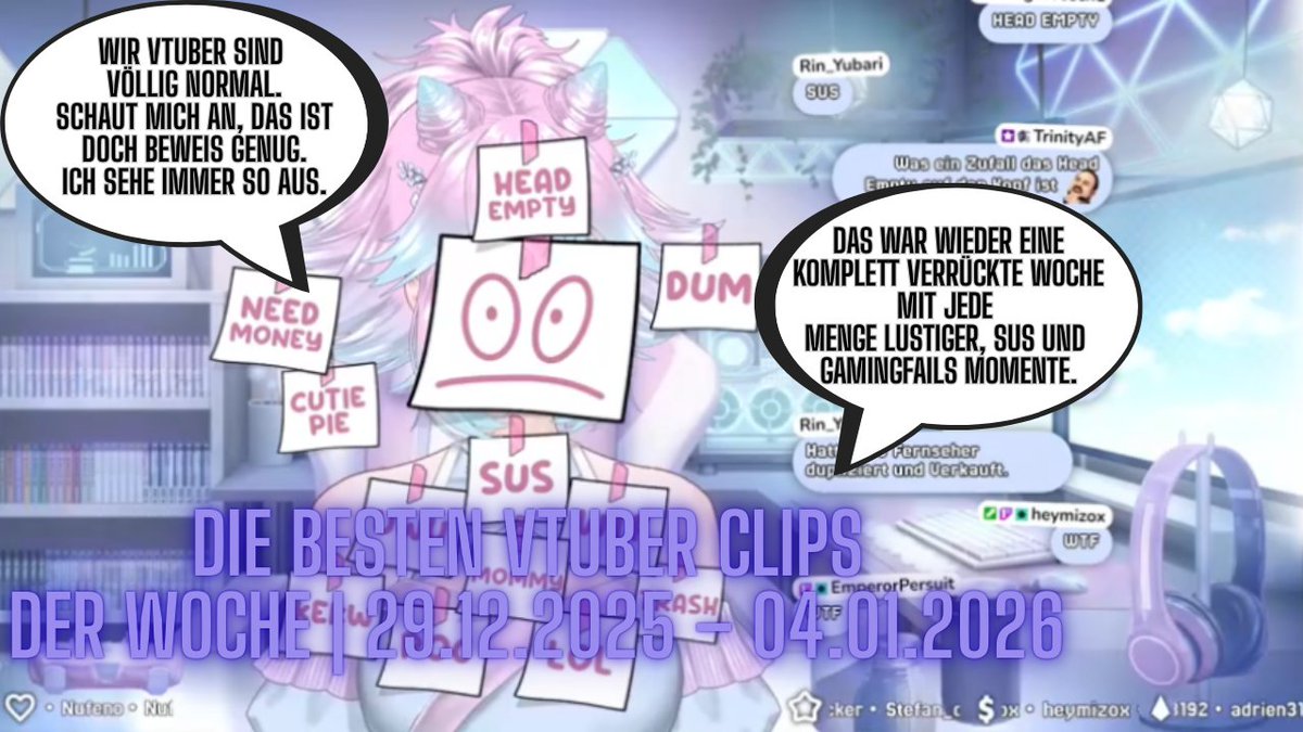 #GERVtuber #twitch 
Die Besten Clips der Woche
Featuring: <a href="/AlexandraZeroVT/">Alexandra Zero🔥| Club MaidZone |</a>, <a href="/Alice_DFK/">AliceDFK GERVtuber🏳️‍⚧️💮 New Branding 2026</a>, <a href="/Allodia_aka_Max/">Allodia_aka_Max 🐍 GerVtuber 🐍 VGen</a>, <a href="/Ashariiavt/">Ashariia 🦊</a>, <a href="/AstraLaMorte/">🔞 𝔞𝔰𝔱𝔯𝔞🐾🍙☁️ Debut 21.03</a>, <a href="/blueapatura/">Blue Apatura 𓂀🦋│Vtuber</a>, <a href="/Charonya_/">𓆩𝗖𝗵𝗮𝗿𝗼𝗻𝘆𝗮𓆪 || GerVtuber ||</a>, <a href="/Cookylay_vt/">🩵𝓒𝓸𝓸𝓴𝔂𝓛𝓪𝔂🩵</a>, <a href="/CorvisAtreis/">Corvis | 🐦‍⬛🇮🇹 | Debut: März 2026 | Dokomi 2026</a>, <a href="/dahlura/">Dahlura I GER Vtuber 🩷🐮</a>, <a href="/DemonLordTion/">Tion GERVtuber 🦋</a>, <a href="/DerQuik/">Quik| GerVtuber| Dokomi 2026</a>, <a href="/dieseNayra/">Nayra 🍬💎 GerVTuber</a> &amp; <a href="/DovakVT/">DovakVT | Viking Vtuber 🪓</a>.

youtu.be/fvJhJ9fPn8o