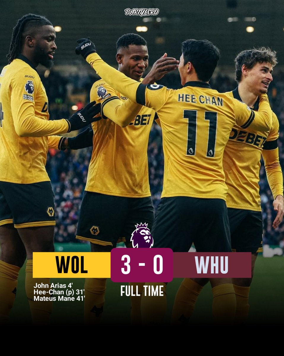 📍 FULL TIME!

#BHABUR 2-0
⚽ Rutter, Ayari
🅰️ Kostoulas
🅱️ Kadioglu (+3), Ayari (+2), Verbruggen (+1) 
🛡 Ayari, Van Hecke - Florentino, Humphreys

#WOLWHU 3-0
⚽ J. Arias, HHC, Mane
🅰️ HHC, Mane, Bueno
🅱️ Mane (+3), Bueno (+2), Arias (+1) 
🛡 Bowen, Walker-Peters