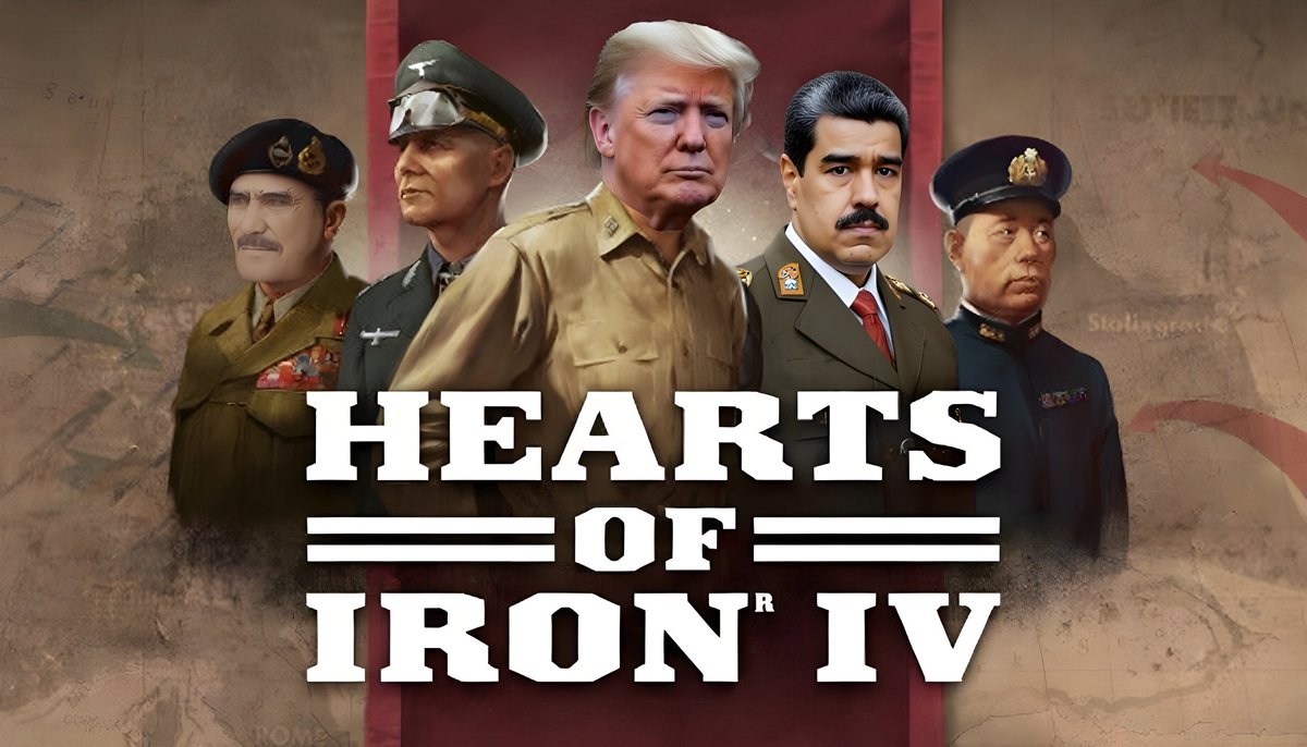 YoungBobRB's tweet photo. Donald Trump is playing real-life Hearts of Iron IV.

And everyone else is stuck on spectator mode. https://t.co/fbHVNVb9D9