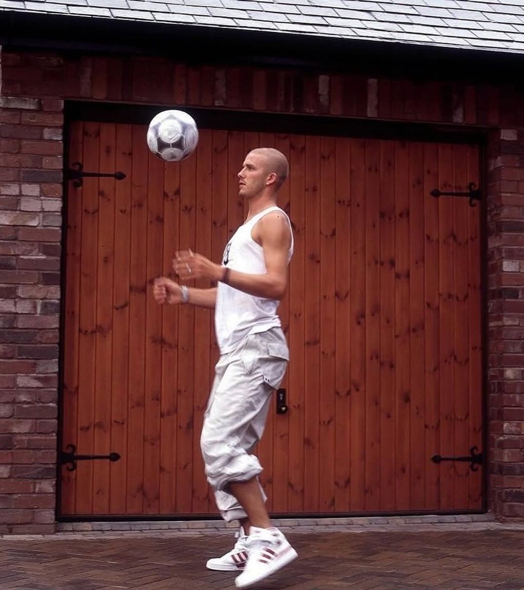 David Beckham photographed by John\nRogers (1999)