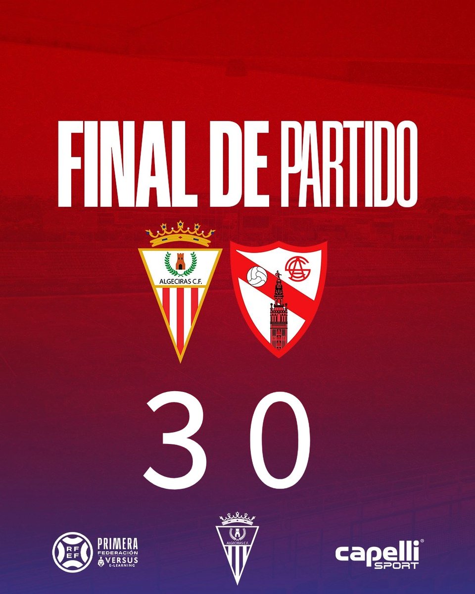 𝐅𝐈𝐍𝐀𝐋 | <a href="/AlgecirasCF/">Algeciras CF</a> 3- <a href="/CanteraSFC/">Sevilla Atlético y Cantera Sevilla FC</a> 0.

👌 ¡Una más en casa para los nuestros y una más para 𝙨𝙚𝙜𝙪𝙞𝙧 𝙙𝙞𝙨𝙛𝙧𝙪𝙩𝙖𝙣𝙙𝙤 del camino!

❤️ Gracias por estar, por arropar y por 𝐬𝐮𝐦𝐚𝐫. Es toda vuestra.

🤟 ¡Vamoooooooooos!

#AlgecirasCFSevillaAtlético