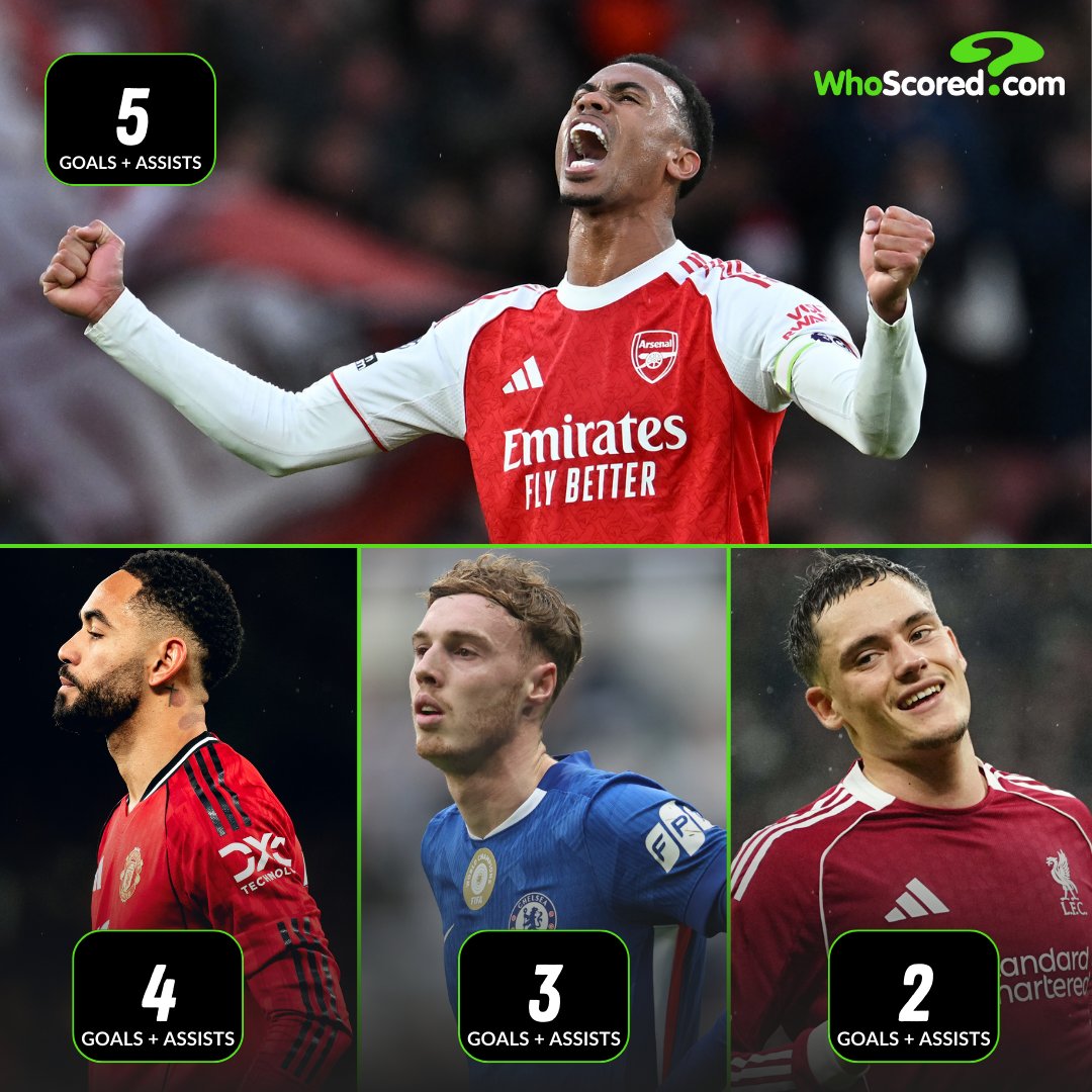 Gabriel Magalhães has more goal involvements (5) than the likes of Matheus Cunha, Cole Palmer and Florian Wirtz in the Premier League this season.😳🔥