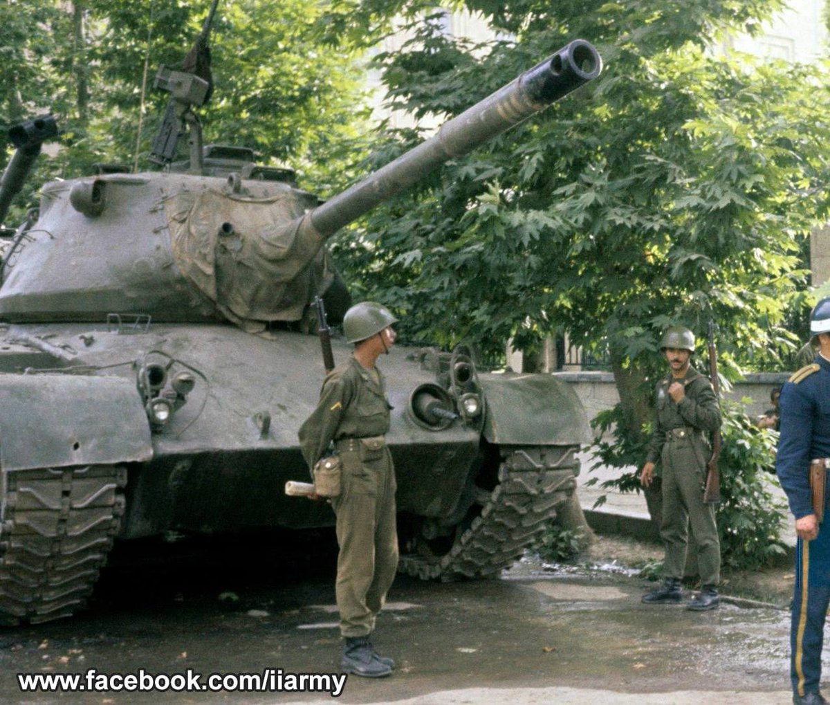 joeblillib4090's tweet image. Imperial Iranian infantrymen and an M47 Patton.