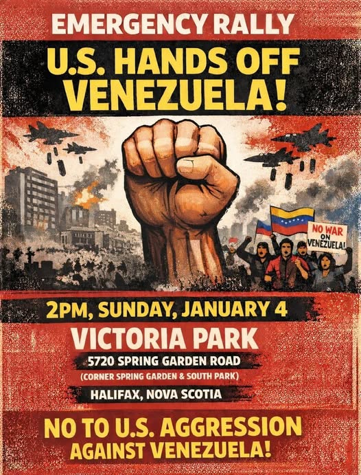 Emergency Actions

Montreal
Saturday, January 3 - 2:00 pm
U.S. Consulate

Toronto 
Saturday, January 3 - 12:00 pm and 3:00 pm
U.S. Consulate

Halifax
Sunday, January 4 - 2:00 pm
Victoria Park

Calgary
Sunday, January 4 - 12:00 pm
U.S. Consulate