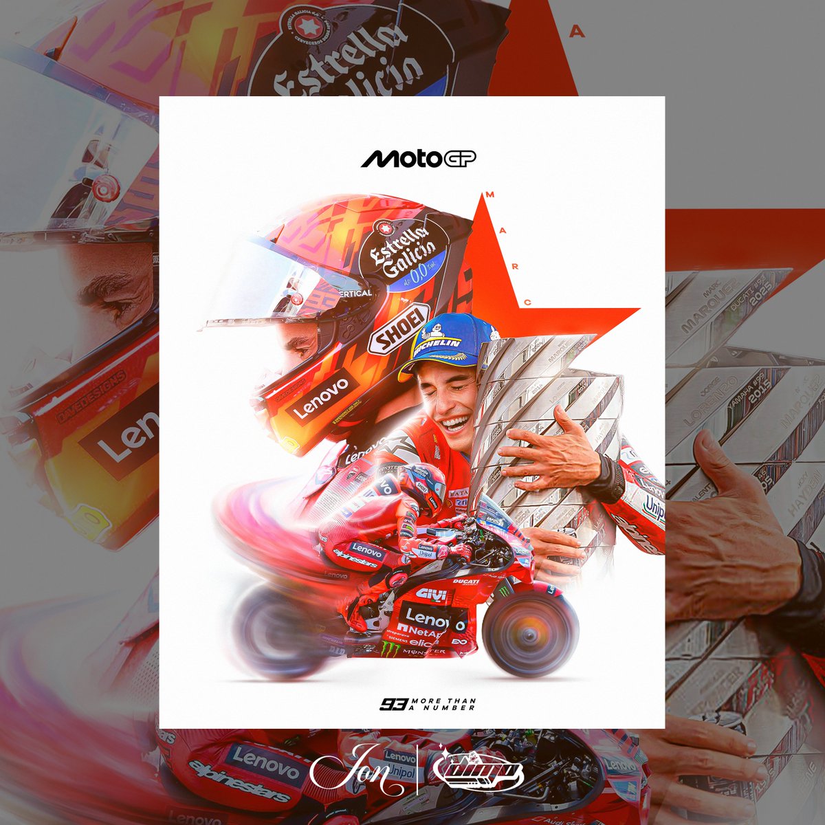 dimobtw's tweet image. Marc Márquez⚡️| Poster. 

Fan-art by @Iontz751 and me. 
@marcmarquez93