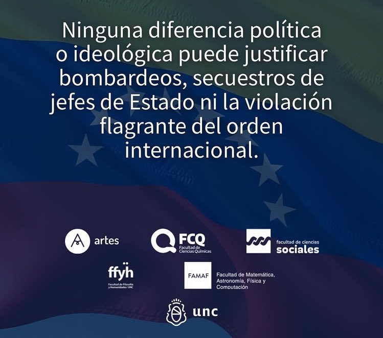 Que vergüenza lo de la Universidad Nacional de Córdoba. En el año 2006 invitó al dictador Fidel Castro y a su aliado Hugo Chávez a dar un discurso en ciudad universitaria. Ahí poco le importo la democracia, instituciones y derechos humanos.

Hoy sacaron comunicado lamentando la