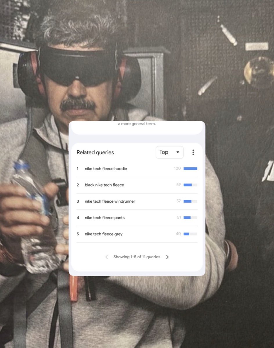 Kulturlesite_'s tweet image. 🚨 INSOLITE

Les recherches Google de Nike Tech ont explosé après la publication de l’arrestation du président vénézuélien !! 

Certains sites affichent même.. des ruptures de stock 😭