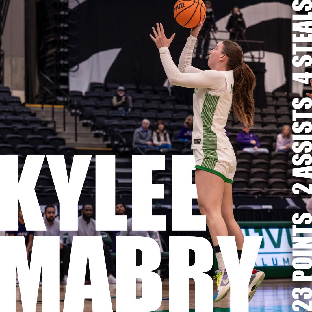 UVUwbb's tweet photo. A career high for our player of the game: Kylee Mabry 👏👏

#GoUVU | #ValleyForged https://t.co/gLQFqozbwZ