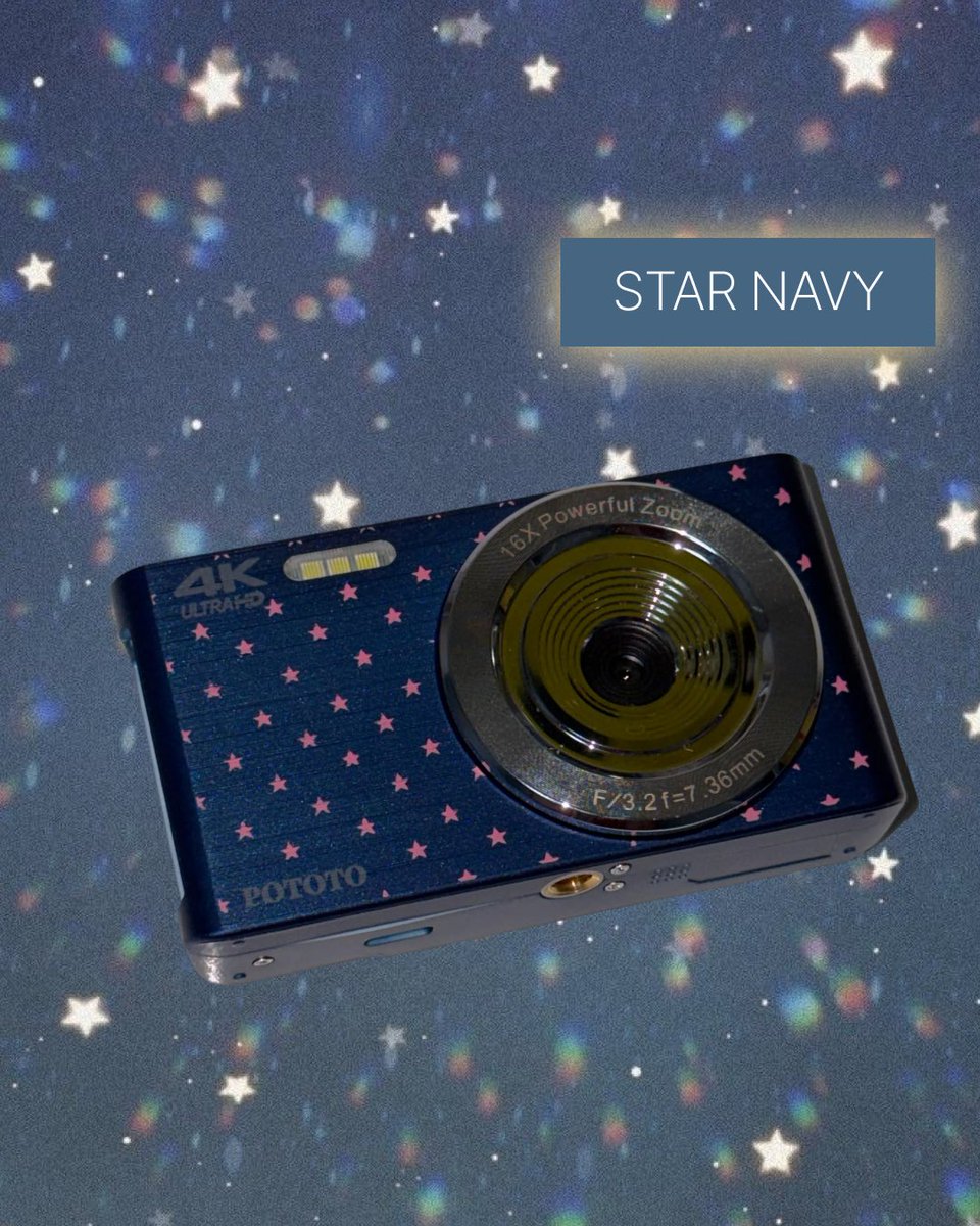★ POTOTO CAMERA STAR EDITION PRE-SALES 
📍 타임스퀘어 B1 NEW WAVE 올리브영 앞
• 26.01.04(일) – 26.01.06(화) 10:30 – 22:00
• 2 Colors: Star Navy, Star Pink
• 판매가: 56300원
• 오프라인 선결제 후 추후 배송 방식

-----
포토토카메라의 새로운 컬러 STAR EDITION을 소개합니다.
