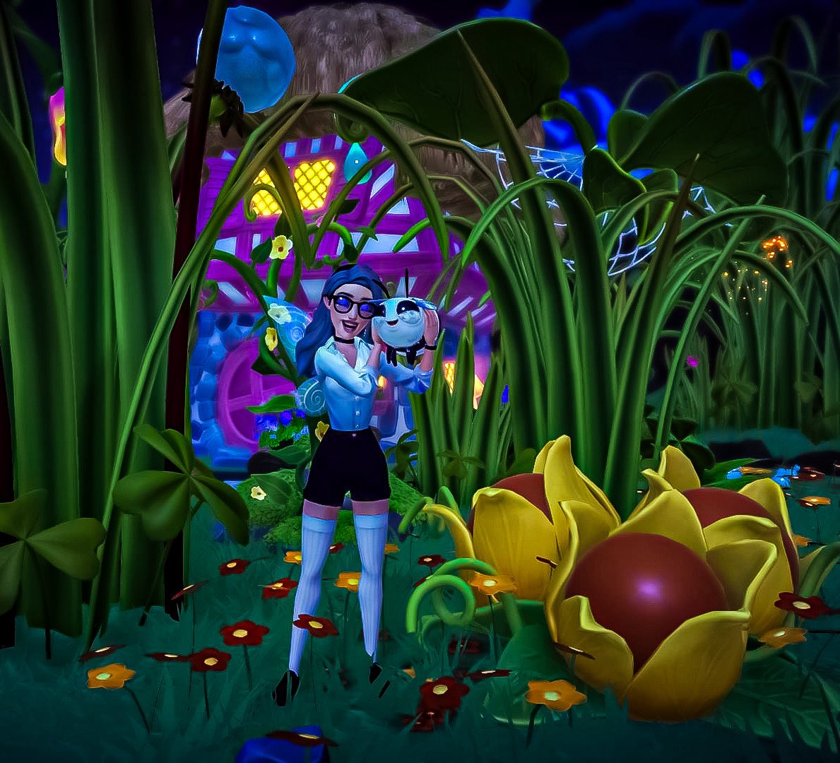 Eeeee! I got my black &amp; white bee friend last night 🥹🥰🐝 #ddv #DisneyDreamlightValley