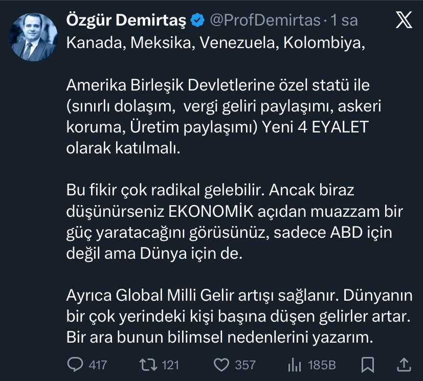 BeyterTaner's tweet image. Emperyalizm ile çok barışık bir yerli liberal örneği. 

Çoğu zaman emperyalizm şakşakçılığını ekonomik refah, kişi başına düşen gelir gibi kılıflarla sunmak onlar için tarihsel bir mirastır.