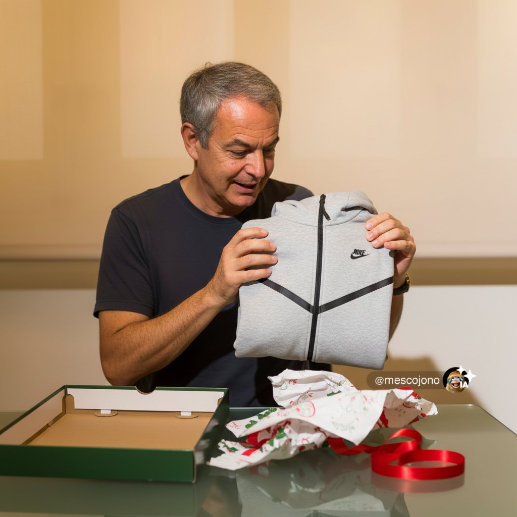 mescojono's tweet image. Zapatero abriendo su regalo de Reyes Magos.