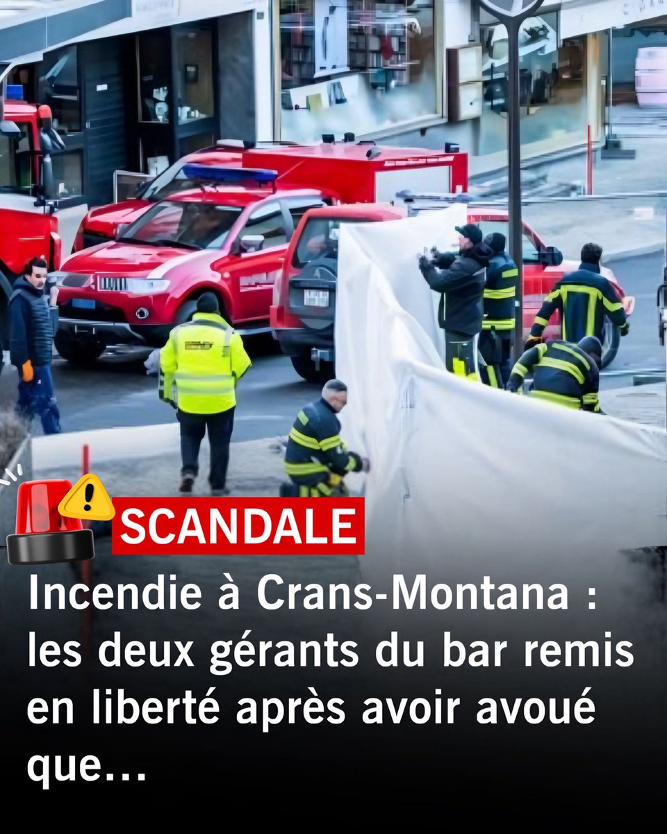 info07fr's tweet image. 🚨SCANDALE : Incendie de Crans-Montana, ce que les gérants ont avoué avant d’être remis en liberté va vous horrifier😱...Voir plus 👉momentdetente.fr/crans-montana-…