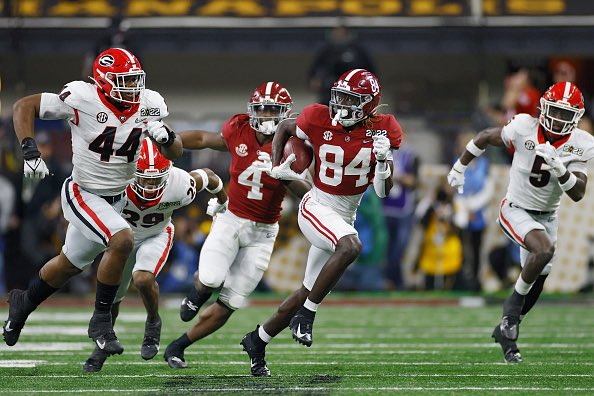 mzenitz's tweet image. Ex-Alabama and Texas wide receiver Agiye Hall is entering the NFL draft, a source tells @CBSSports.

The former top recruit last played in a college game at Texas in 2022. Spent time with Sacramento State this past offseason but didn’t end up playing in any games this season.