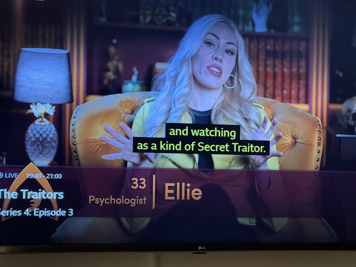 She did just say this! I didn’t imagine it…
#TheTraitorsUK #TheTraitors