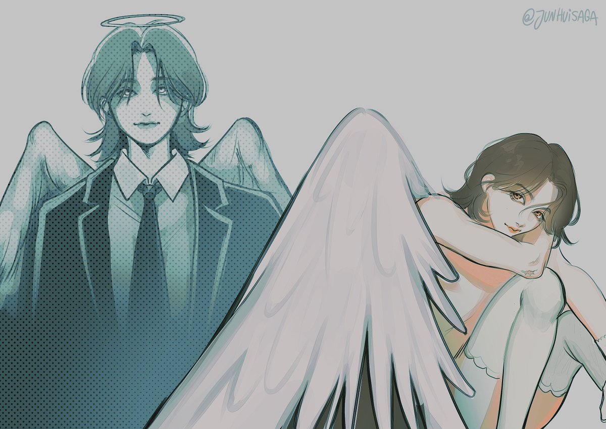 junhuisaga's tweet image. angel devil jeonghan
