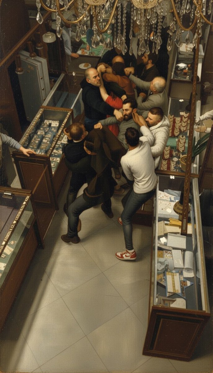 I told AI to make a painting with these jewelers looking like they fighting for our independence 🤣😂😂😂😂