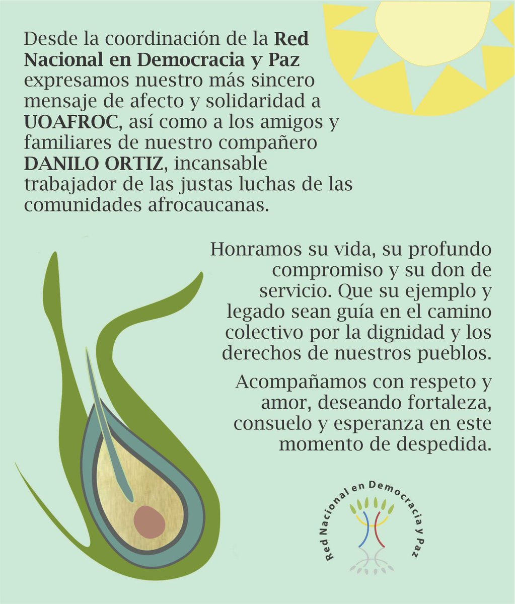 CatlTorre's tweet photo. Desde la Coordinación de la RNDP, Nuestro Sentido pésame a Familiares y Amigos de nuestro Compañero Danilo Ortiz, que Dios lo tenga en su Santo reino que descanse en paz.🙏🏿🙏🏿🙏🏿🙏🏿🙏🏿 https://t.co/VlW5k9YS2p