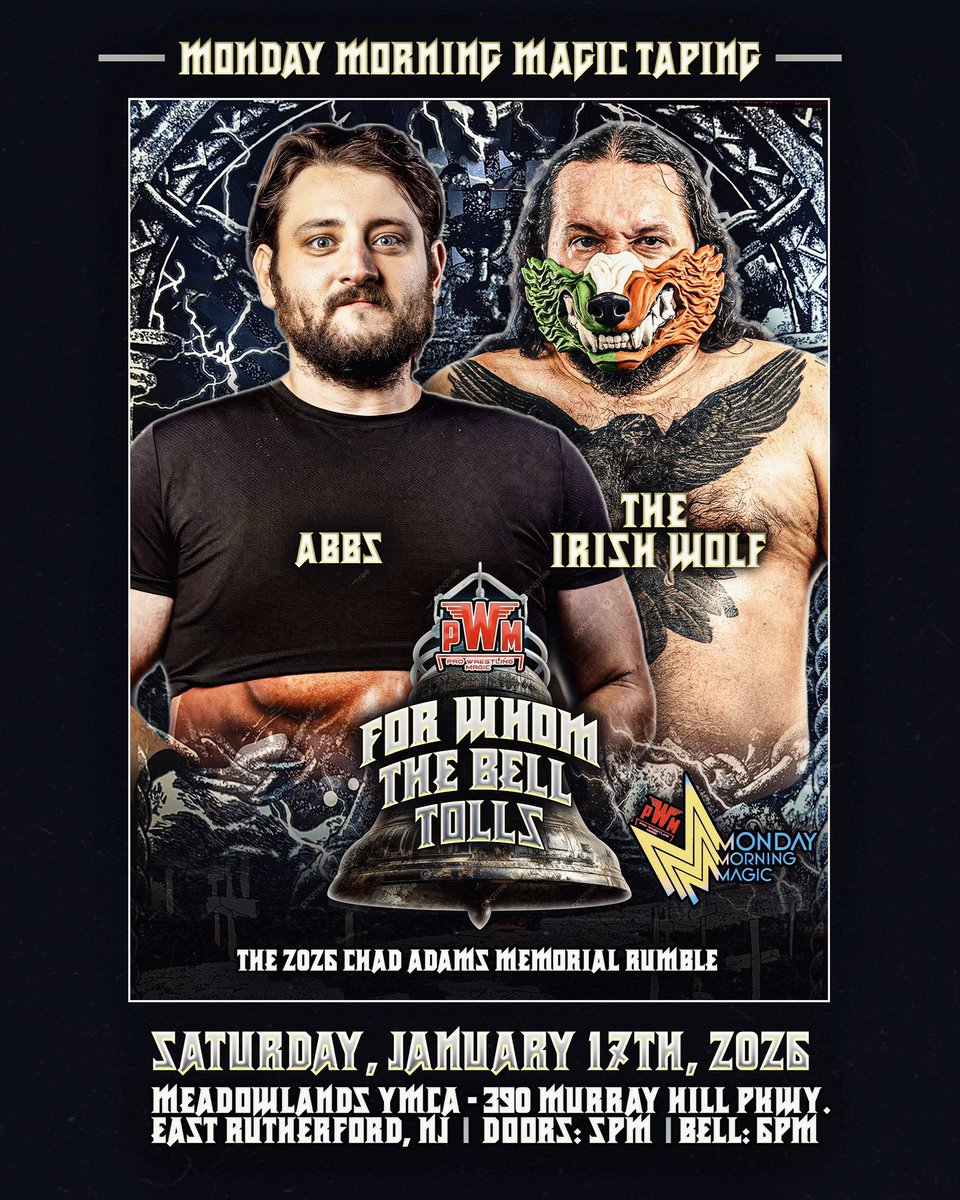 WrestlingMagic's tweet image. We’ve extended our Early Bird Special for ONE DAY ONLY, Tonight at midnight pricing will increase by $5. 

Monday Morning Magic:

@Smiley_Lucha defends in Scramble

@notfakeABBS VS The Irish Wolf

Rico Gold VS Wildcard Ace Diamond 

Tickets: ProWrestlingMagic.com
#ThisIsMagic