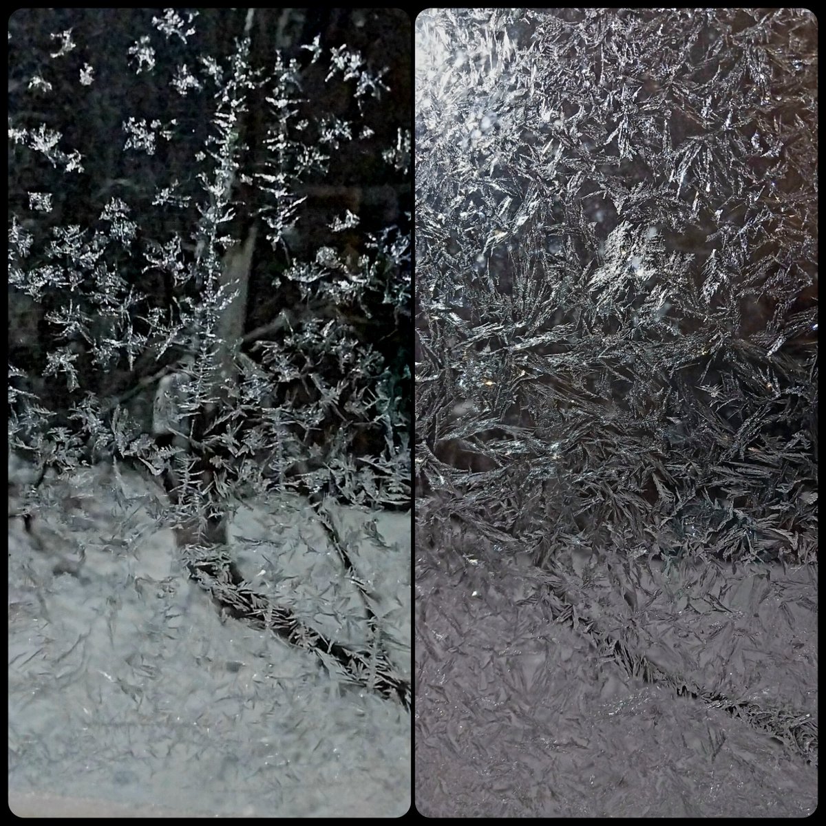 Ya1Anastasia's tweet photo. Ice on the windows. โ๏ธ
Frost painted it so beautifully. ๐ซ
#wintertime #winterfrost #frozenwindows #winterbeauty https://t.co/3YigfQs69k