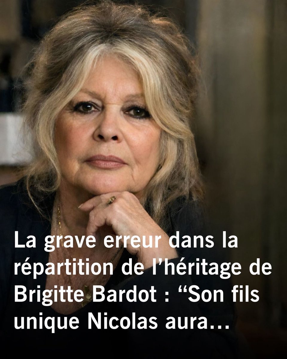 info07fr's tweet image. 🔵Héritage scandaleux de Brigitte Bardot : ce que son fils Nicolas va réellement toucher va vous ch0quer😱...Voir plus 👉 momentdetente.fr/la-repartition…