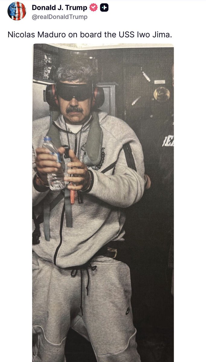 This is probably the least of it.. but covering his eyes and ears to deprive him of his senses is a war crime - something the Americans do all the time.

And taking a photo of a detainee to humiliate them or to satisfy public curiosity is also a Geneva Convention violation.