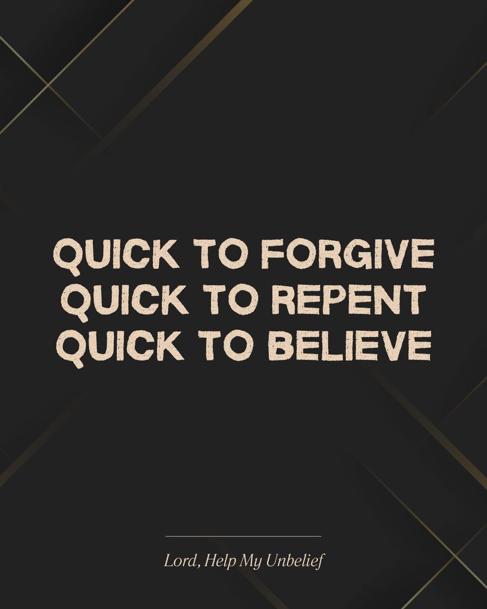 spachurch's tweet image. .
We forgive because we have been forgiven.
We repent because grace invites us home.
And we believe—not because our faith is strong, but because the One we trust is faithful.
Lord, help our unbelief. #spachurch