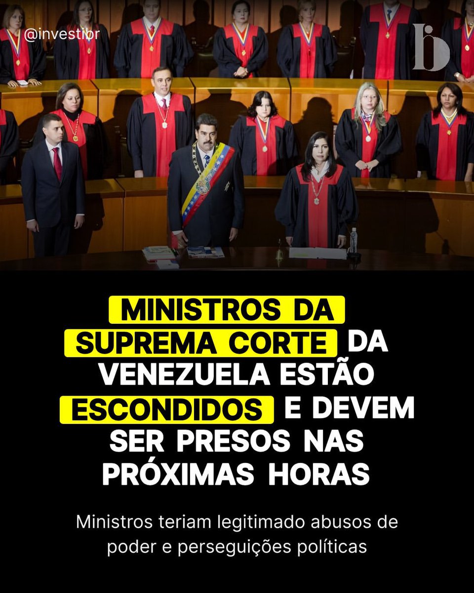 Jakelyneloiola_'s tweet image. A Venezuela enfrenta um novo e delicado capítulo em sua crise institucional com a possibilidade iminente de prisão de ministros da Suprema Corte (TSJ) que estariam escondendo das autoridades norte-americanas. O tribunal, visto como base jurídica do regime ditatorial, agora se…