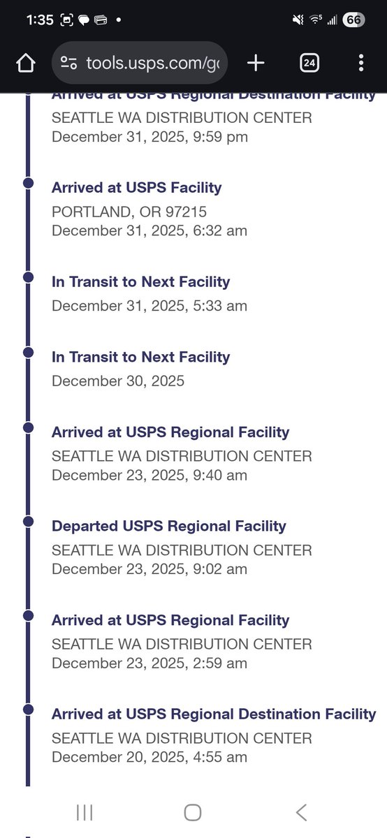 JCrawRE's tweet image. .@USPS .@USPSHelp 
Tf is going on with my package?? I live in PDX and this thing has been going between Seattle and Portland for a month!!